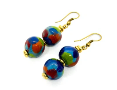 Kazuri Crazy Parrot Earrings