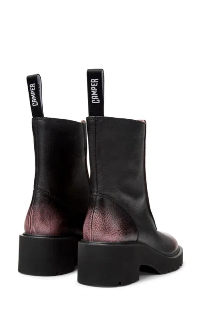 Camper 54mm Milah Zip-front Platform Ankle Boots In Black