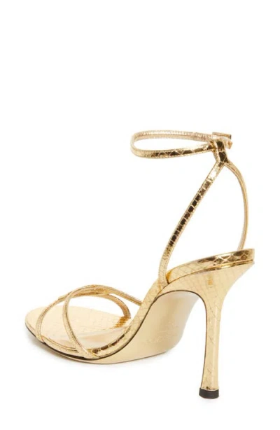 Jimmy Choo 1998 Leo Ankle Strap Sandal In Gold