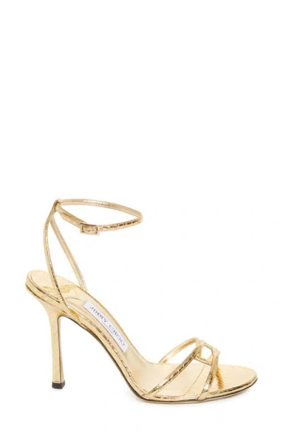 Jimmy Choo 1998 Leo Ankle Strap Sandal In Gold