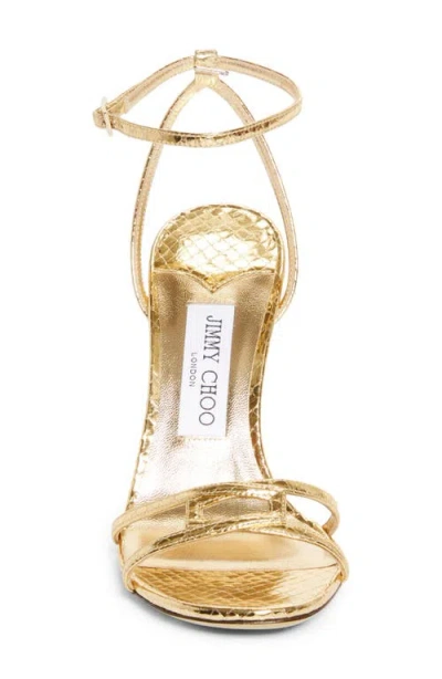 Jimmy Choo 1998 Leo Ankle Strap Sandal In Gold