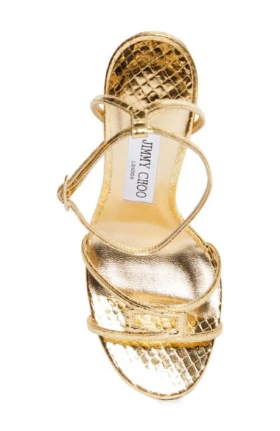 Jimmy Choo 1998 Leo Ankle Strap Sandal In Gold