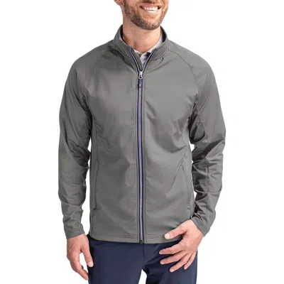 Cutter & Buck Adapt Hybrid Full Zip Jacket In Gray