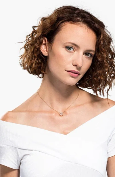 Swarovski Rose Gold Plated Sparkling Dance Clover Necklace In Gold