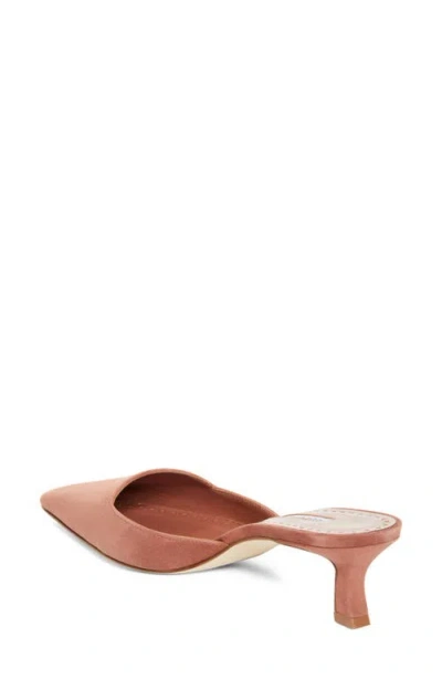 Manolo Blahnik Moiramu Pointed Toe Kitten Heel Mule In Brown