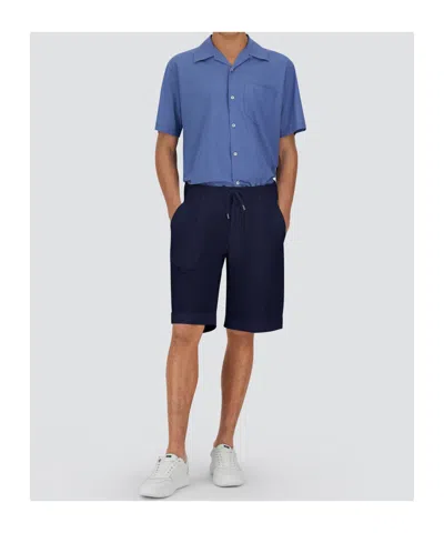 Herno Pleated Drawstring Shorts In Blue