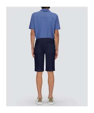 Herno Pleated Drawstring Shorts In Blue