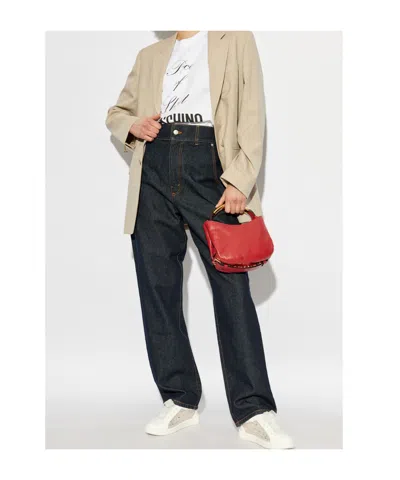 Moschino Check Pattern Wool Blazer In Neutral