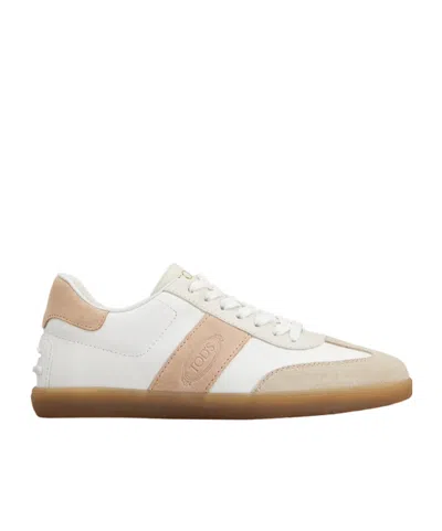 Tod's Tabs Sneakers In Smooth Leather And Suede