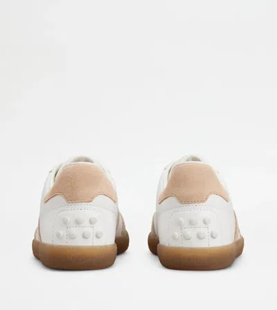 Tod's Tabs Sneakers In Smooth Leather And Suede