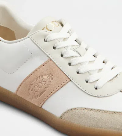 Tod's Tabs Sneakers In Smooth Leather And Suede