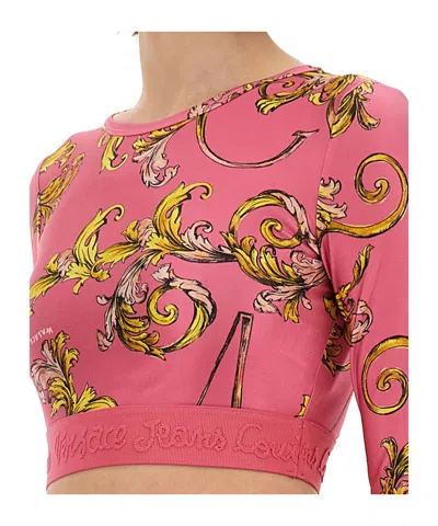 Versace Jeans Couture Cropped Patterned Top