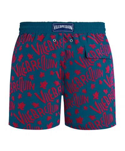 Vilebrequin Ronde Des Tortues Swim Shorts In Blue