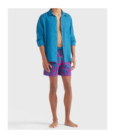 Vilebrequin Ronde Des Tortues Swim Shorts In Blue