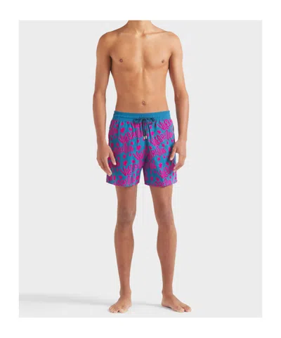 Vilebrequin Ronde Des Tortues Swim Shorts In Blue
