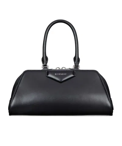 Givenchy Women Antigona East West Small Leather Shoulder Bag In Black