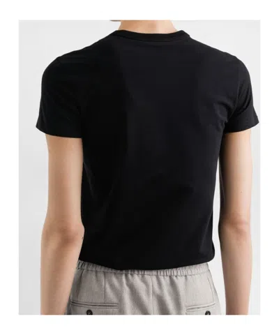 Dolce & Gabbana Embroidered Basic Short-sleeved T-shirt In Black