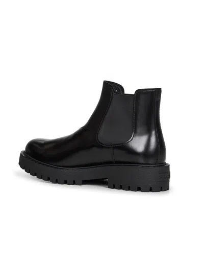 Prada Elastic-gusset Leather Boots