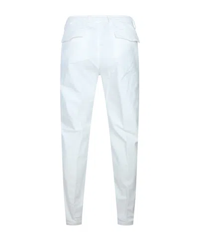 Eleventy Pleated Drawstring Trousers In White