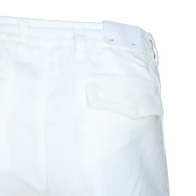 Eleventy Pleated Drawstring Trousers In White