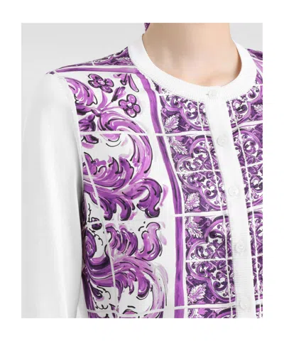 Dolce & Gabbana Majolica-print Silk Cardigan