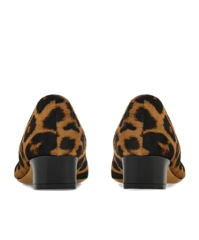 Ferragamo Rirri Bow-detailed Leather-trimmed Leopard-print Calf Hair Pumps In Animal Print