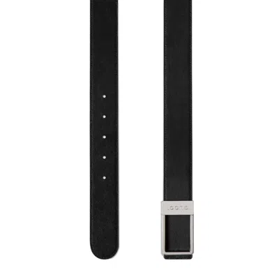 Gucci Reversible Belt With Rectangular Buckle In Black