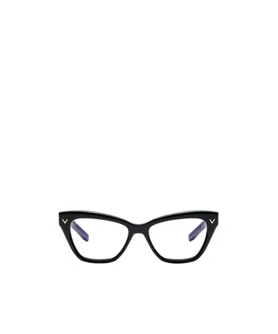 Valentino Garavani Valentino Eyewear Cat-eye Frame Glasses In Black