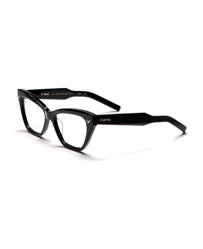 Valentino Garavani Valentino Eyewear Cat-eye Frame Glasses In Black