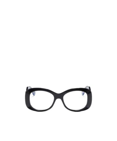 Valentino Garavani Valentino Eyewear Cat Eye Frame Glasses In Black