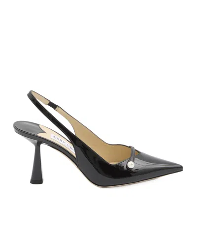 Jimmy Choo Graphic Stiletto Heel Pointed Toe In Black