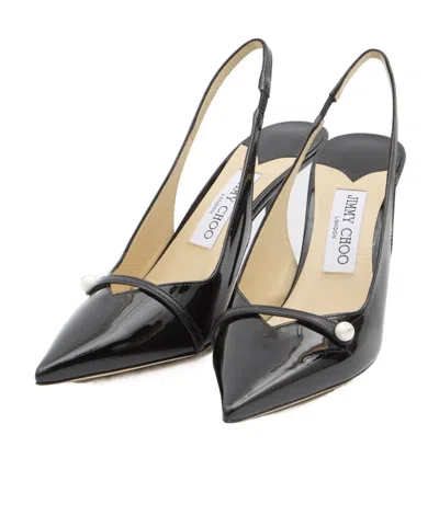 Jimmy Choo Graphic Stiletto Heel Pointed Toe In Black