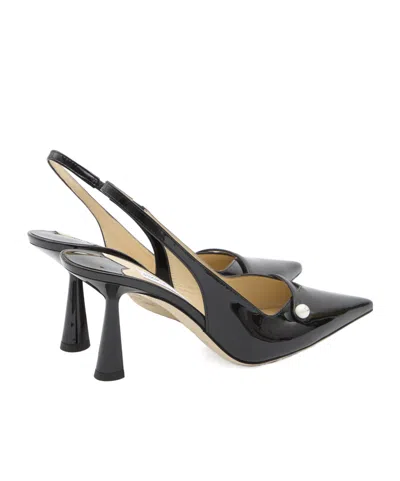 Jimmy Choo Graphic Stiletto Heel Pointed Toe In Black