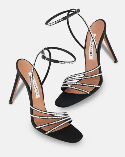 Aquazzura Sandali Mistica In Tessuto Decorato  Donna In Black