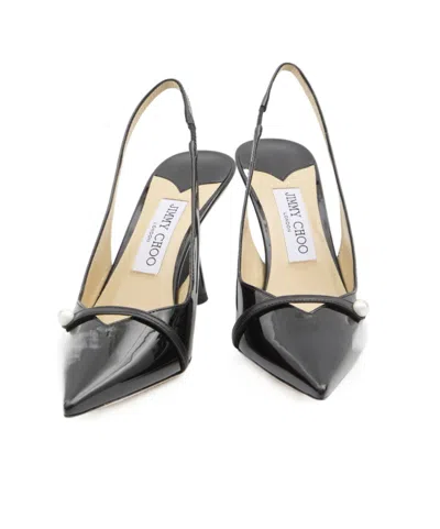 Jimmy Choo Graphic Stiletto Heel Pointed Toe In Black