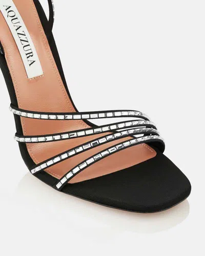 Aquazzura Sandali Mistica In Tessuto Decorato  Donna In Black