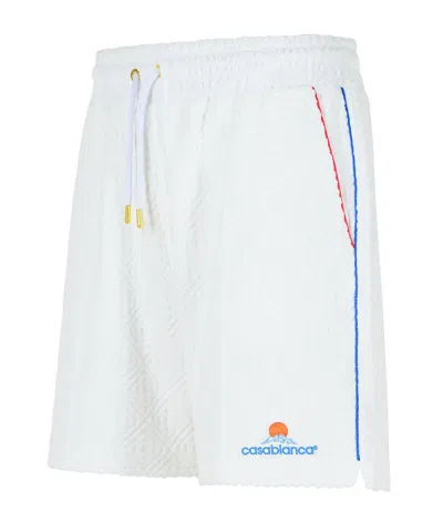 Casablanca Terry Shorts Monogram Blanc In White