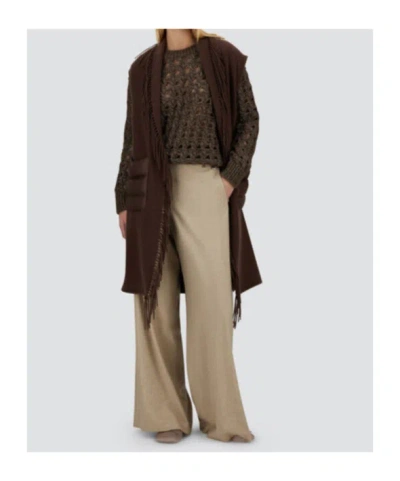 Herno Beige Warmy And Nylon Waistcoat In Brown