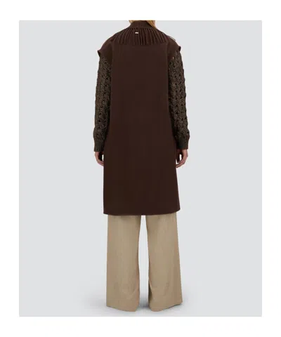 Herno Beige Warmy And Nylon Waistcoat In Brown