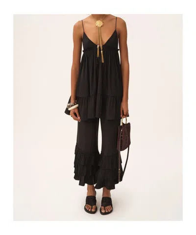 Chloé Silk Camisole Mini Dress In Black