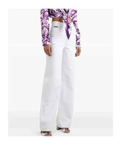 Dolce & Gabbana 5-pocket Denim Trousers In White