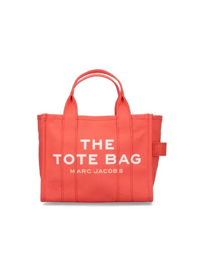 Marc Jacobs Small Orange Canvas Tote With Adjustable Strap In Orange