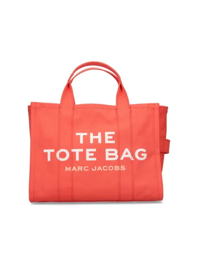 Marc Jacobs Small Orange Canvas Tote With Adjustable Strap