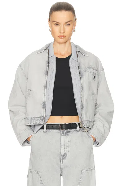 Carhartt Emery Jacket With Collar And Pockets In Gray