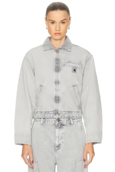 Carhartt Emery Jacket With Collar And Pockets In Gray