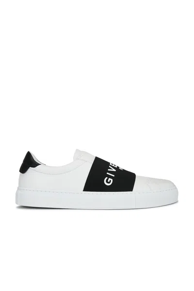 Givenchy Urban Street Leather Sneakers With Elastic Band In White