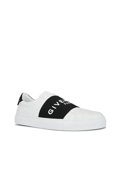 Givenchy Urban Street Leather Sneakers With Elastic Band In White