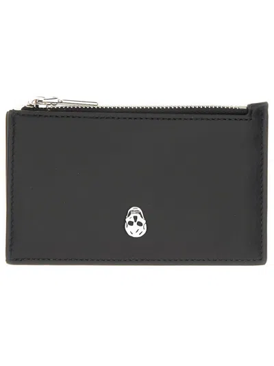 Alexander Mcqueen Mcqueen Bi Fold Cc Card Holder In Black