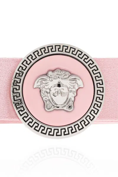 Versace Women Right Gianni Ribbon Clip In Pink