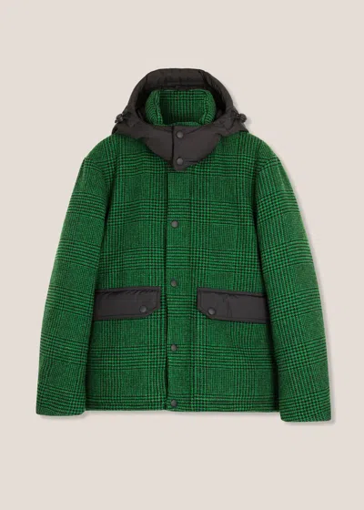 Doppiaa Aangoon Checked Down Jacket In Green